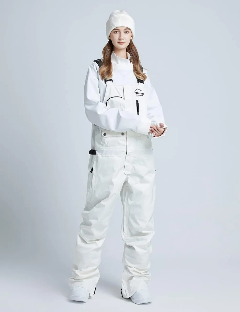 Women and Men's Ski Overalls Waterproof Snow Bibs Ski Pants Windproof Insulated Overalls Pants Outdoor Snowboard Pant