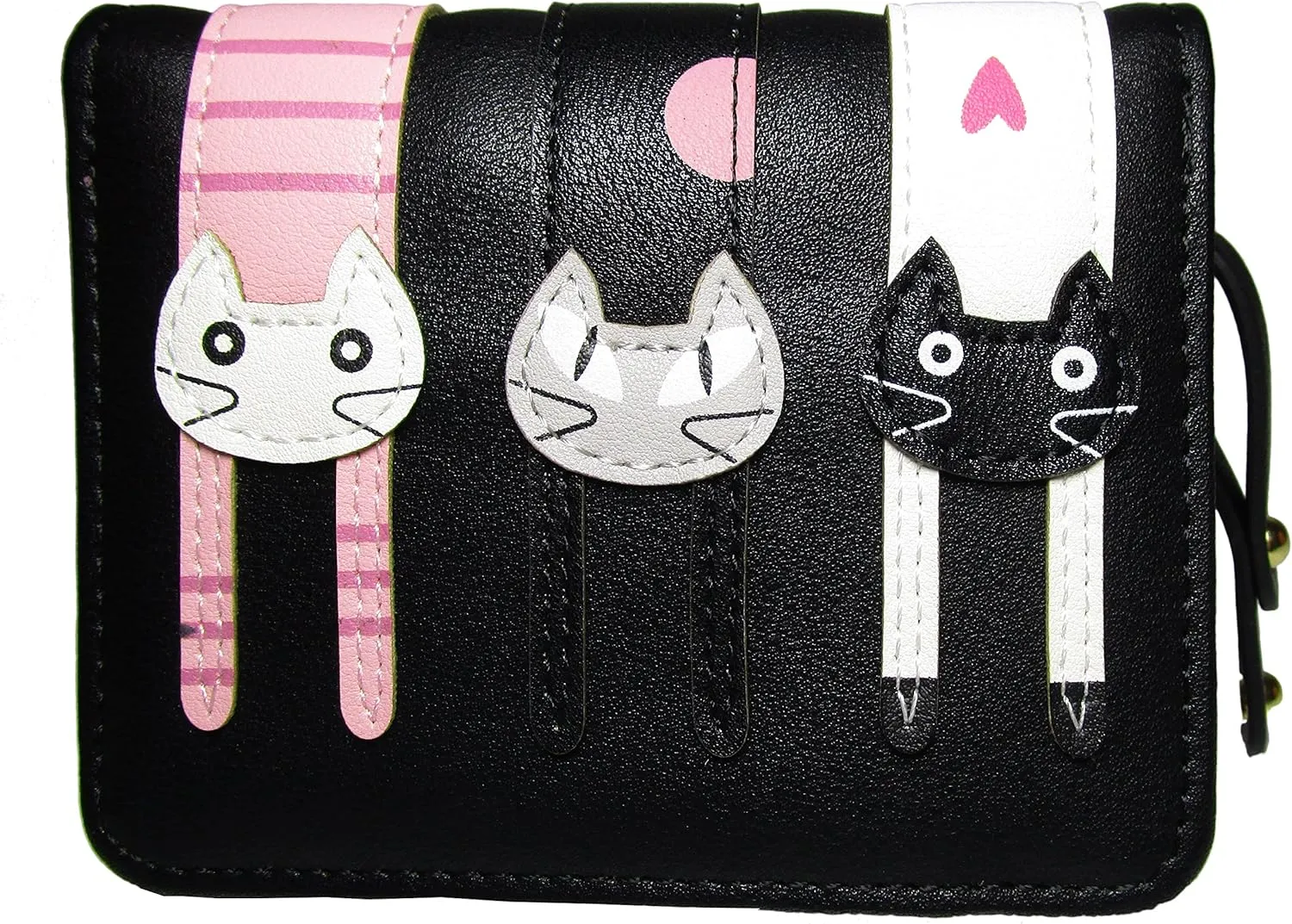 Women Cute Cat Wallet Coin Purse Bifold Wallet Clutch Bag
