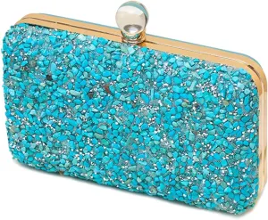 Women Evening Bag Rhinestone Clutch Bag Ladies Handbag With Detachable Chain Bridal Wedding Purse