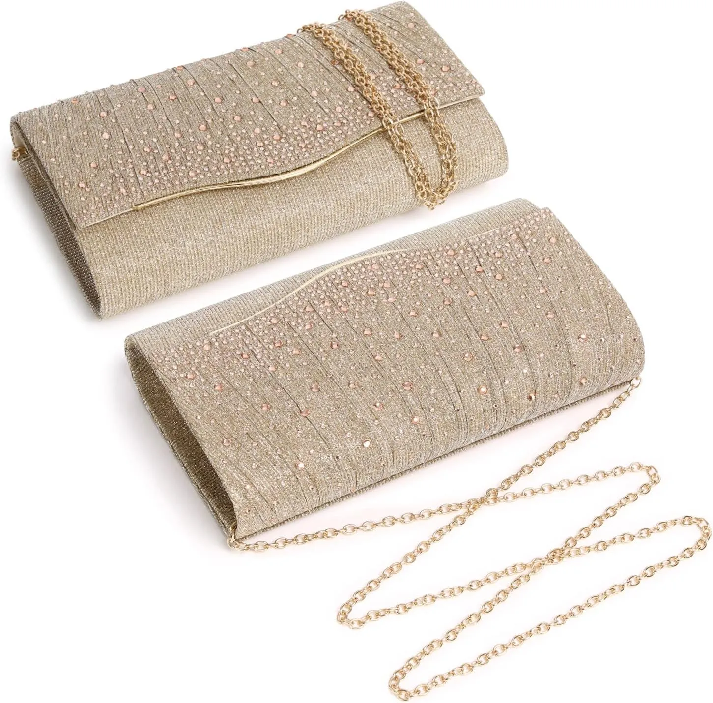Women Evening Bags Glitter Sequins Clutch Purses for Women Shiny Envelope Handbag Formal Wedding Party Prom Purse