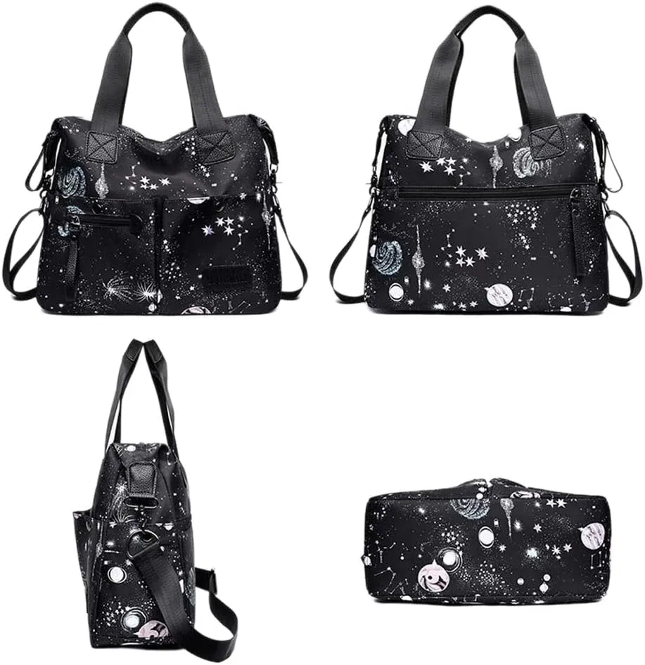 Women Handbag Nylon Multi Pocket Large Waterproof Shoulder Crossbody Body Bag Casual Hobo Bags