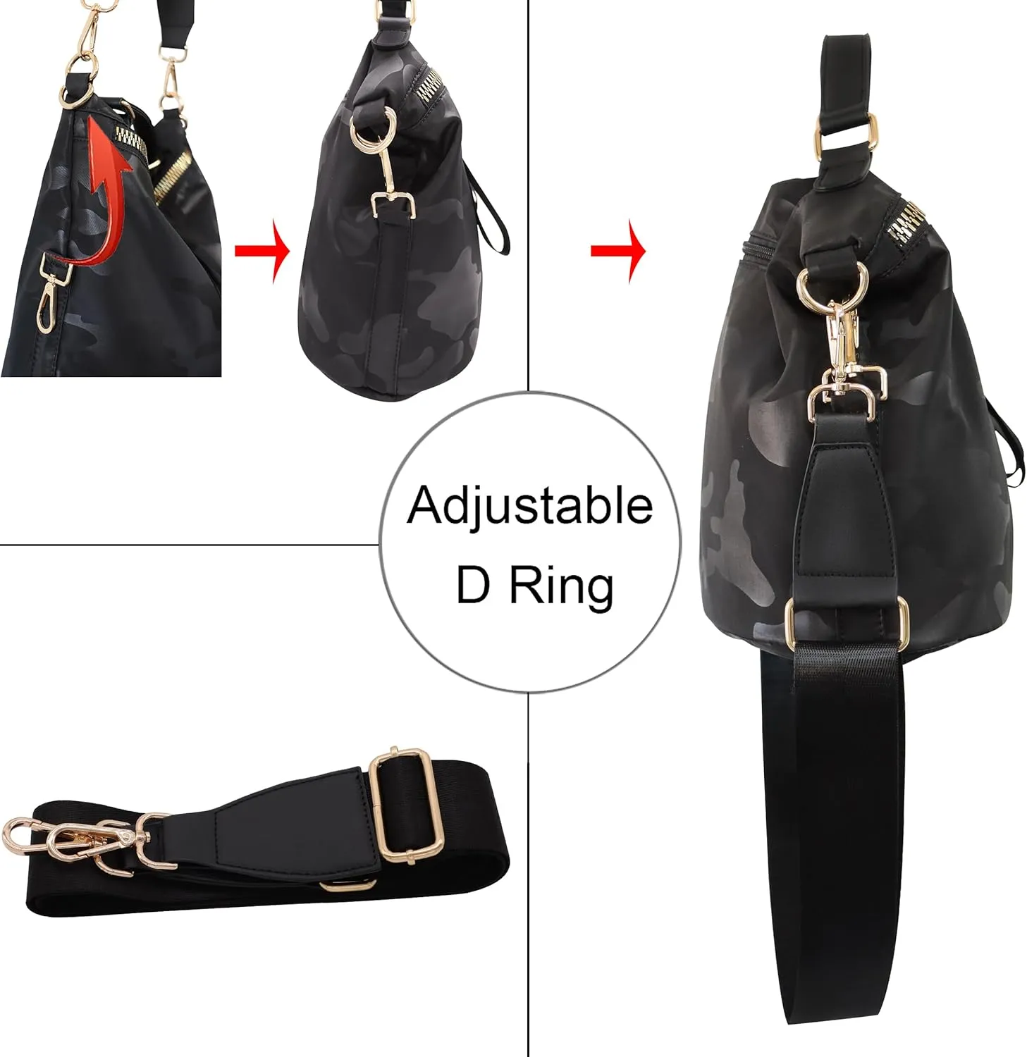 Women Nylon Handbag Anti-theft Casual Lightweight Travel Shopping Shoulder Bag Crossbody bag