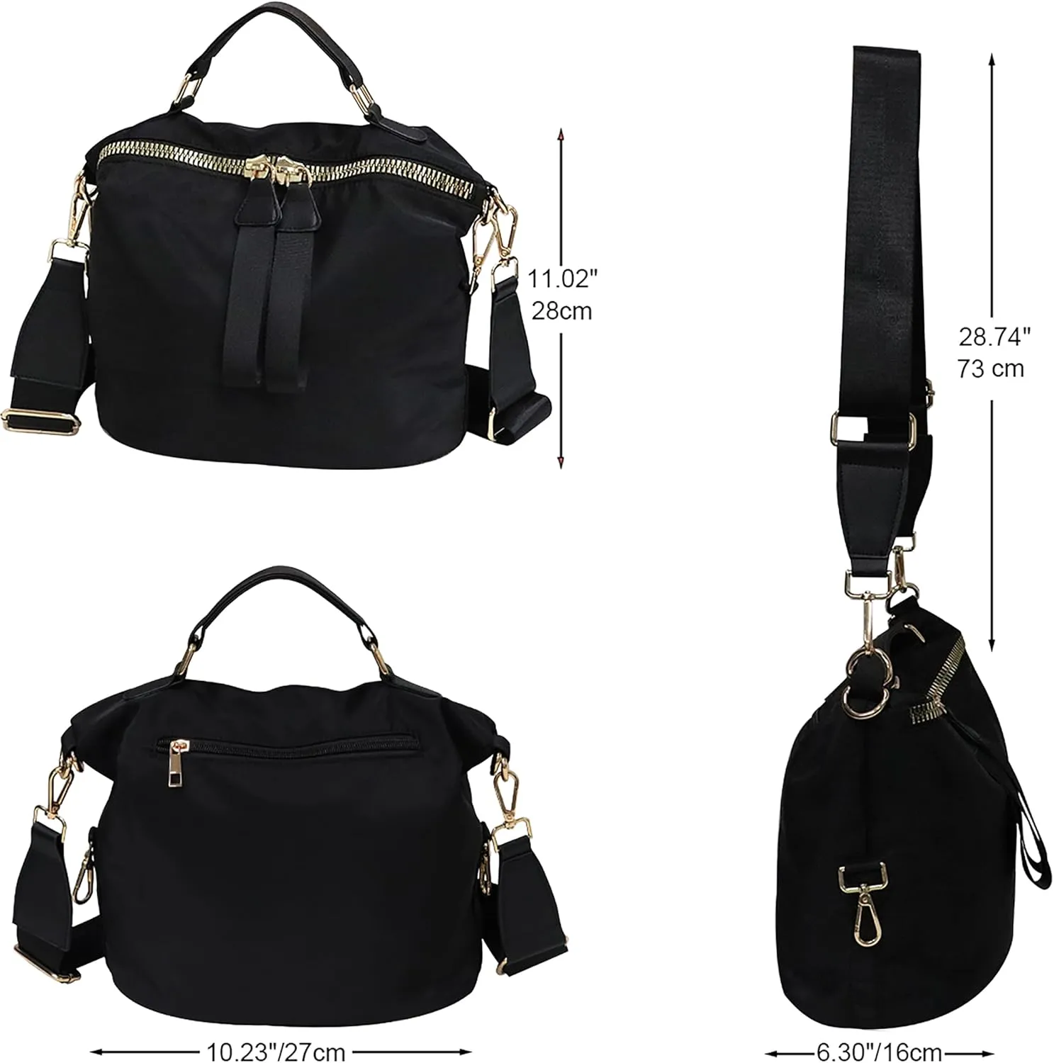 Women Nylon Handbag Anti-theft Casual Lightweight Travel Shopping Shoulder Bag Crossbody bag