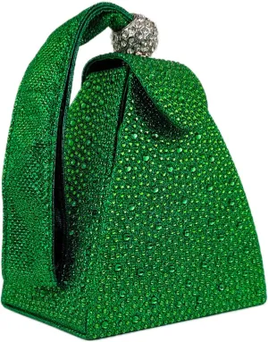 Women Rhinestone Unique Evening Bag Triangle Handbag Wristlet Clutch Purse Wrist Bag