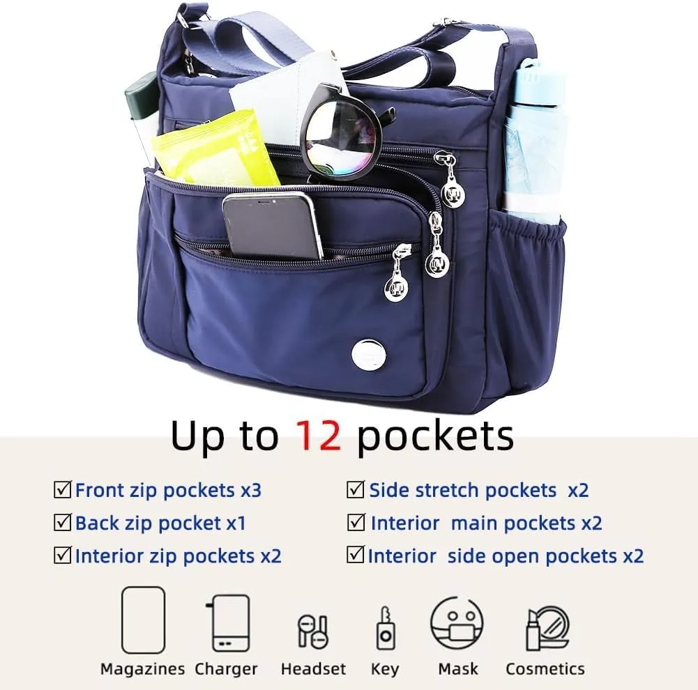 Women Shoulder Handbag SAXAM Multiple Pockets Bag Ladies Crossbody Purse Fashion Tote Top Handle Satchel