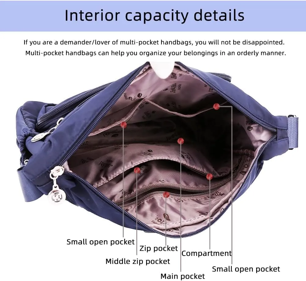 Women Shoulder Handbag SAXAM Multiple Pockets Bag Ladies Crossbody Purse Fashion Tote Top Handle Satchel