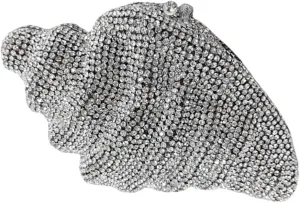 Women Summer Fish Conch Rhinestone Bag Dinner Handbag Sparkly Beach Shell Crystal Evening Clutch for Prom Party