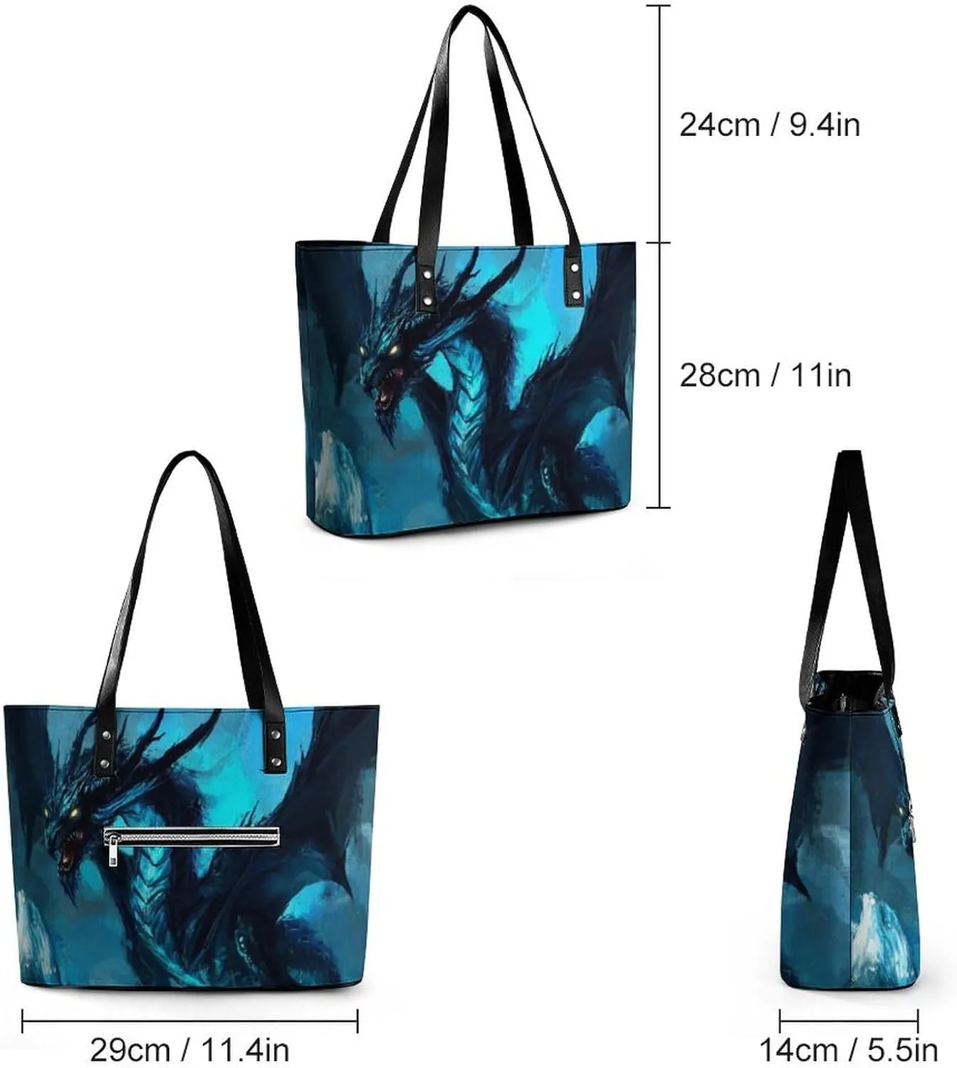 Women Tote Bags Casual Handbags PU Leather Shoulder Travel Bag