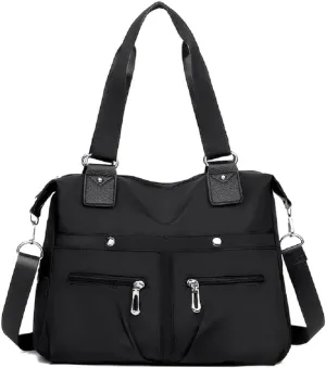 Women Waterproof Multi Pocket Handbag Nylon Tote Bag Large Travel Shoulder Bag