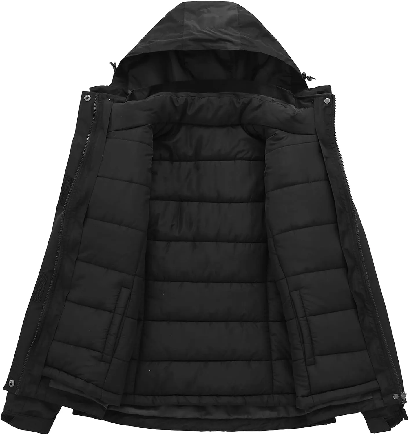 Women's 3 in 1 Ski Jacket Mountain Waterproof Windproof Winter Snow Coat Hike Snowboarding Jackets Hooded Warm Raincoat