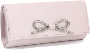 Women's Bow Clutch Purses with Chain, Evening Bag for Women Formal for Wedding Party Prom Cocktail