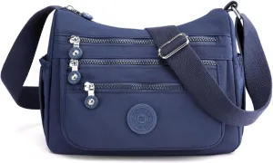 Women's crossbody bag, multi-pocket nylon cloth bag, large capacity commuter bag, shoulder bag