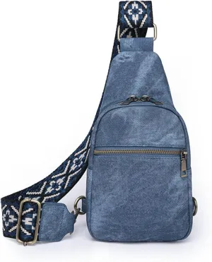 Women's Crossbody Shoulder Bag, Casual Chest Bag(Blue)