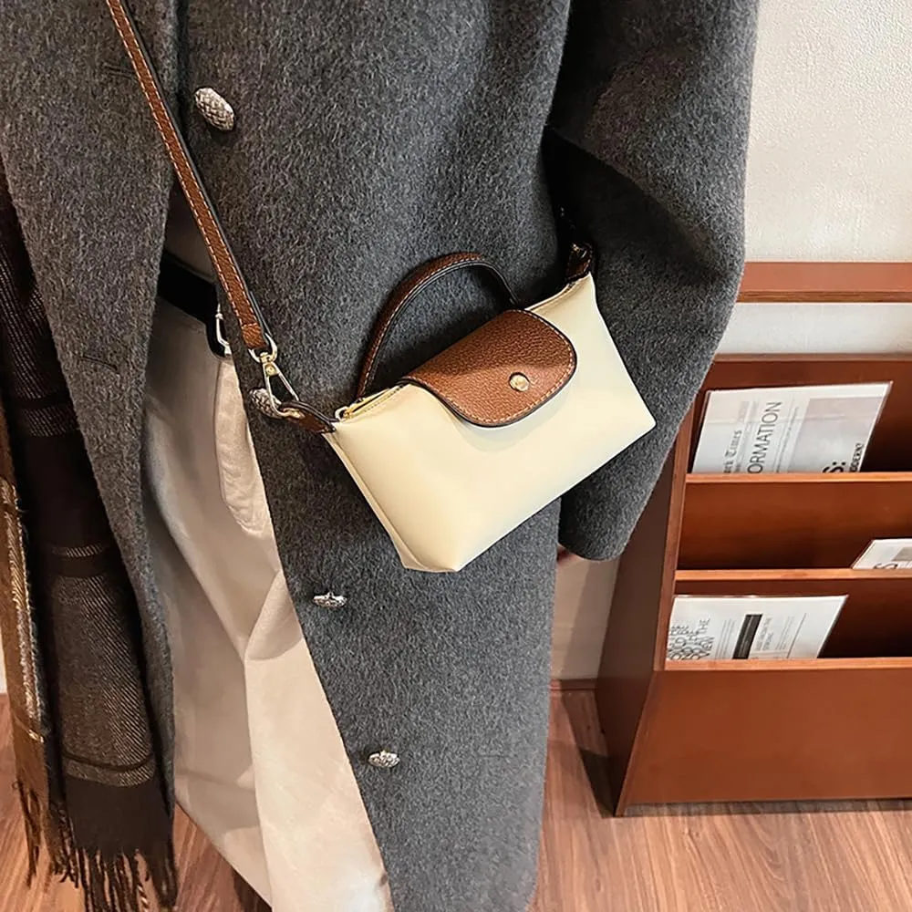 Women's Fashion Colorblock Mini Crossbody Bag, Handbags Purses with Adjustable Strap, Solid Color Square Purse