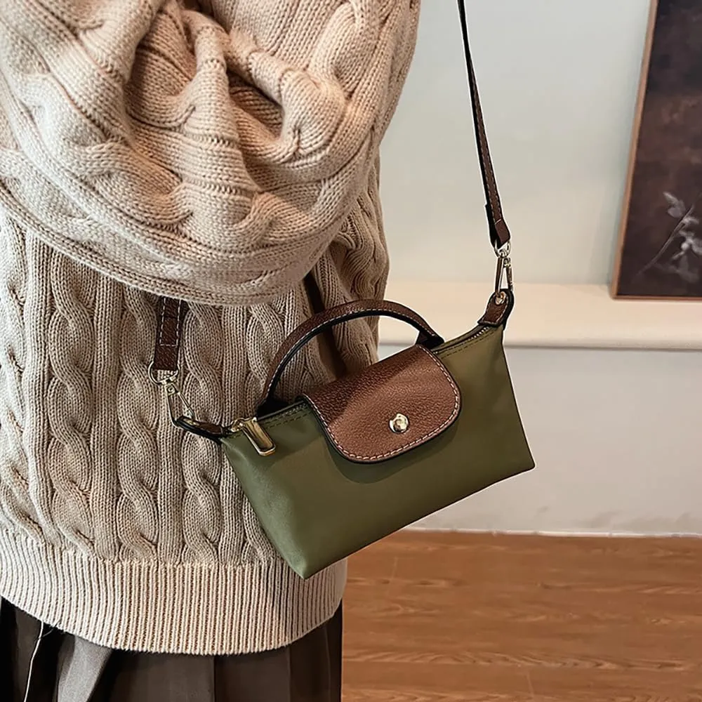 Women's Fashion Colorblock Mini Crossbody Bag, Handbags Purses with Adjustable Strap, Solid Color Square Purse