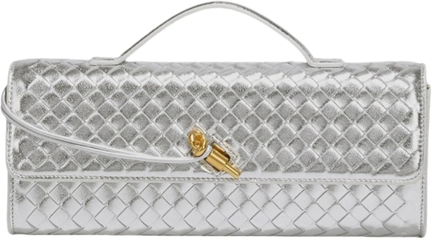 Women's Handmade Woven Clutch Purse,Crossbody Bag for Evening & Casual, Adjustable Shoulder Strap Fashion Handbag