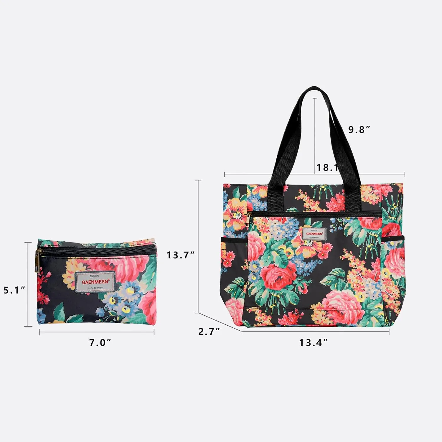 Women's Lightweight Waterproof Tote Bag Durable Designer Handbag with Zipper Travel Commute Everyday Use