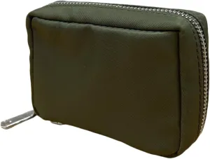 Womens Makeup Bag Wristband Bag Nylon Pouch Lightweight Ideal For Travel And Everyday Use (Nylon/Army Green)
