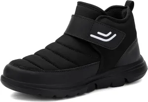 Womens Mens Waterproof Platform Snow Ankle Boots with Hook Loop Unisex Warm Fur Lined Comfortable Non Slip Thick Soles Winter Booties Outdoor Casual Snow Proof Walking Shoes