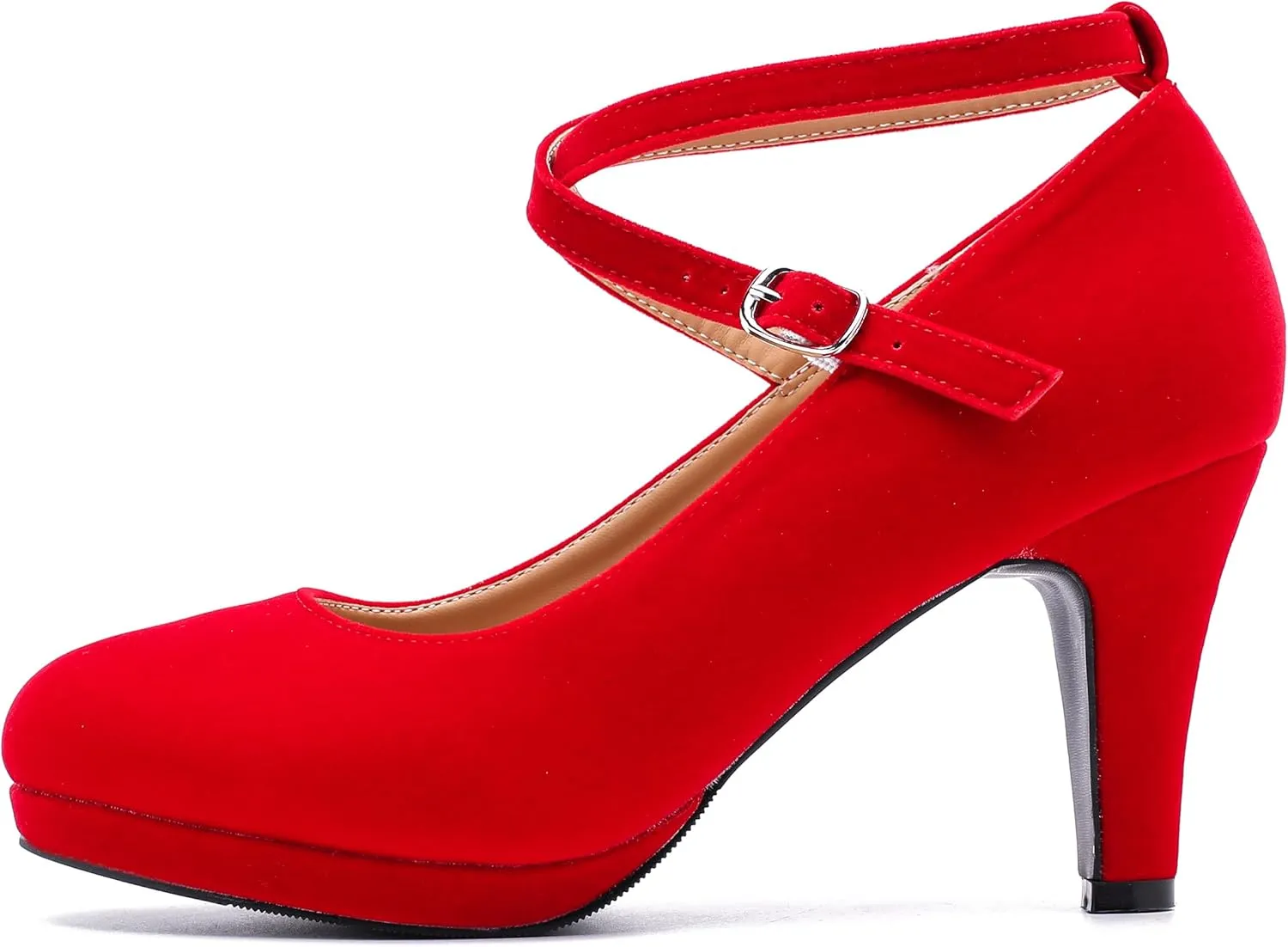 Womens Platform High Heels Sexy Cross Ankle Strap Pumps Wedding Work Party Dress Shoes