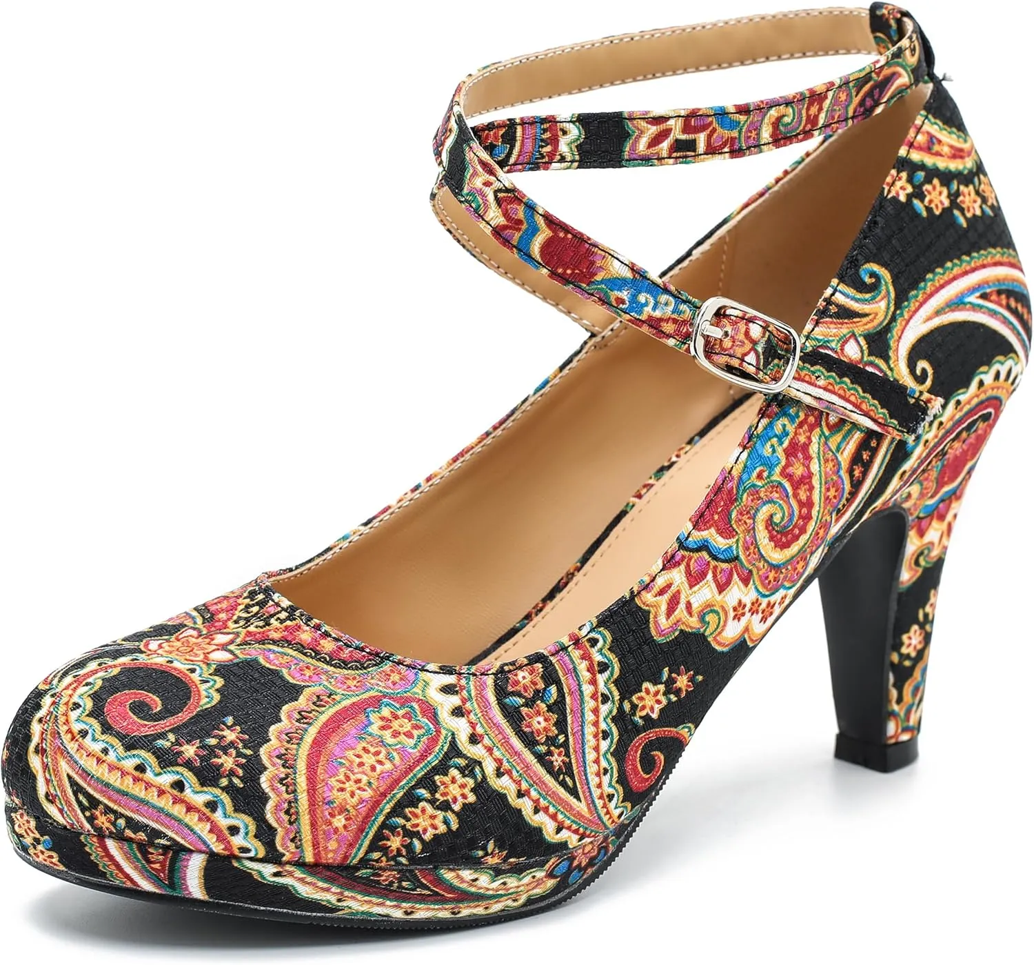 Womens Platform High Heels Sexy Cross Ankle Strap Pumps Wedding Work Party Dress Shoes