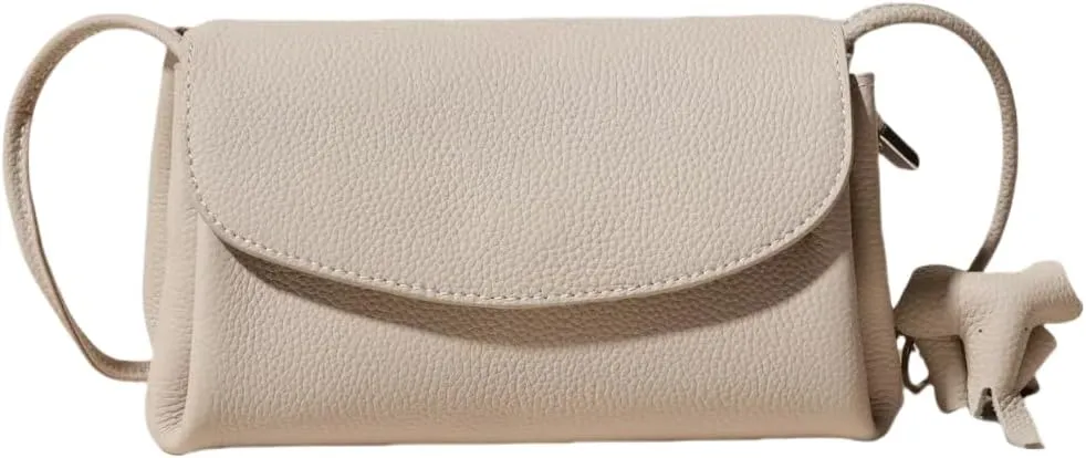 Women's Small Crossbody Bag – Premium Pebbled Genuine Leather, Adjustable Shoulder Strap, Elegant Mini Handbag