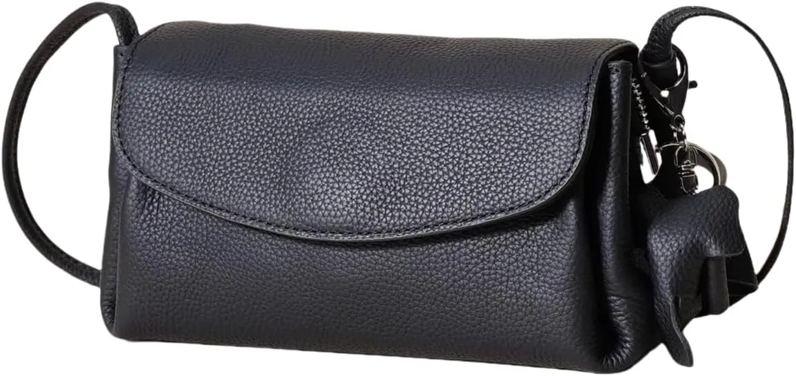 Women's Small Crossbody Bag – Premium Pebbled Genuine Leather, Adjustable Shoulder Strap, Elegant Mini Handbag