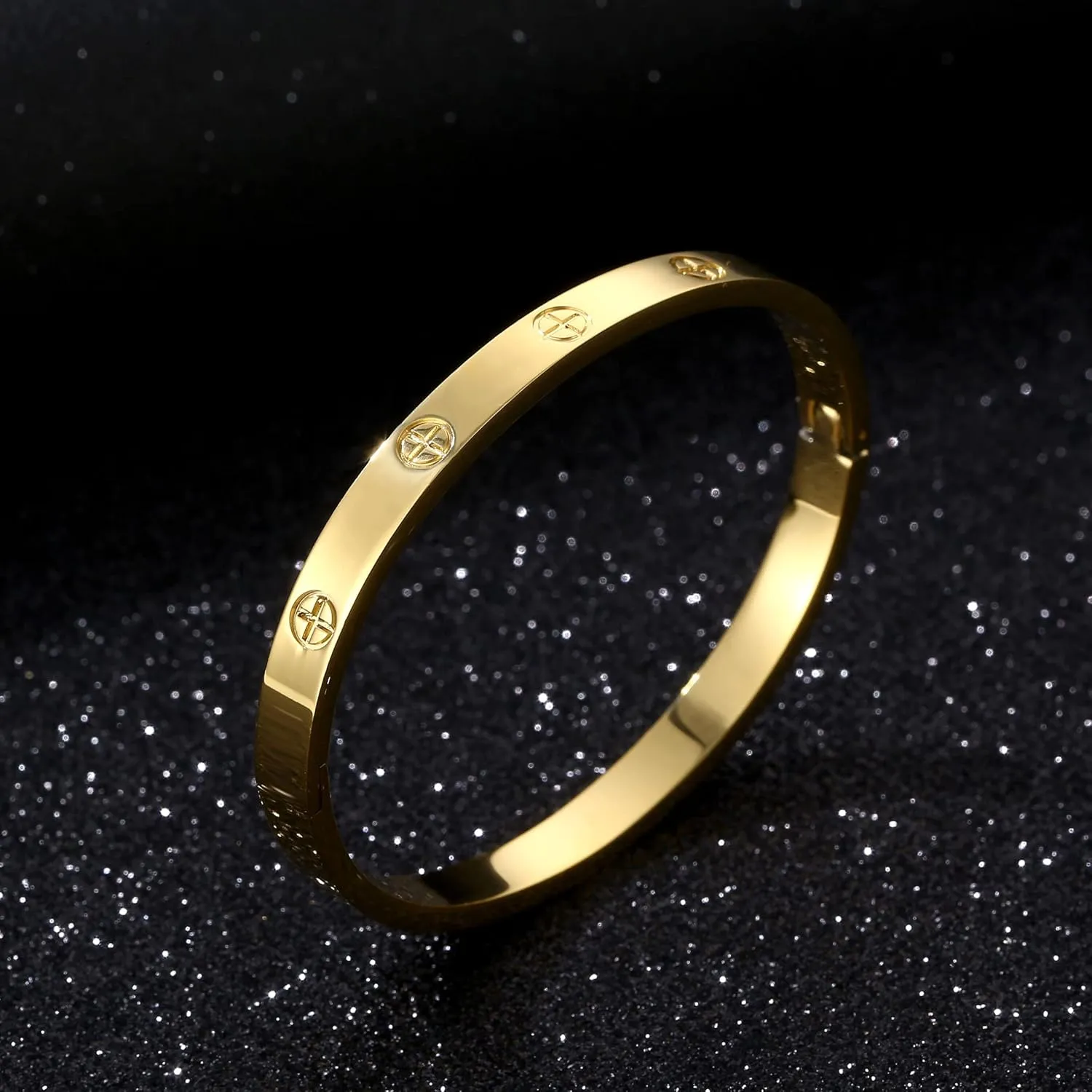 Women's Stainless Steel Bracelet Jewelry Crystal Bracelet With Cube Zircon Hinge Jewelry oval Bangle Christmas Valentines Birthday Gifts for Women