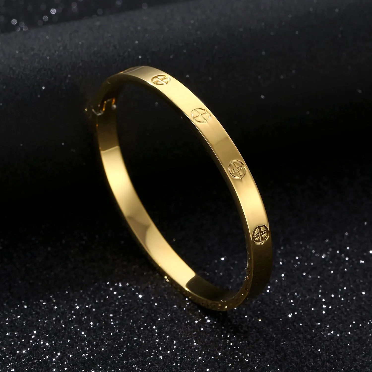 Women's Stainless Steel Bracelet Jewelry Crystal Bracelet With Cube Zircon Hinge Jewelry oval Bangle Christmas Valentines Birthday Gifts for Women