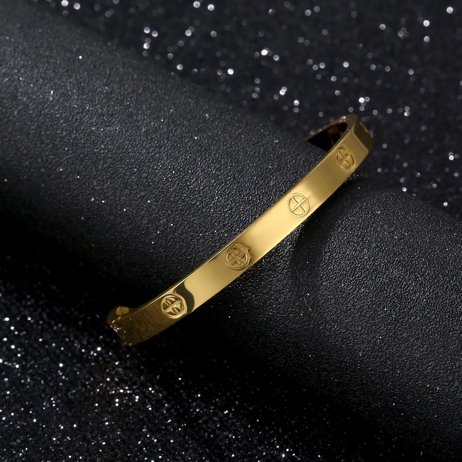 Women's Stainless Steel Bracelet Jewelry Crystal Bracelet With Cube Zircon Hinge Jewelry oval Bangle Christmas Valentines Birthday Gifts for Women