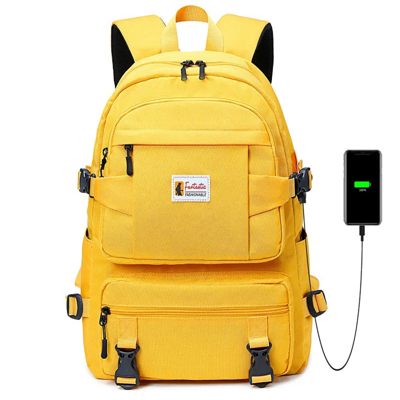 Women's Street Fashion Large Capacity Couple Waterproof Backpacks