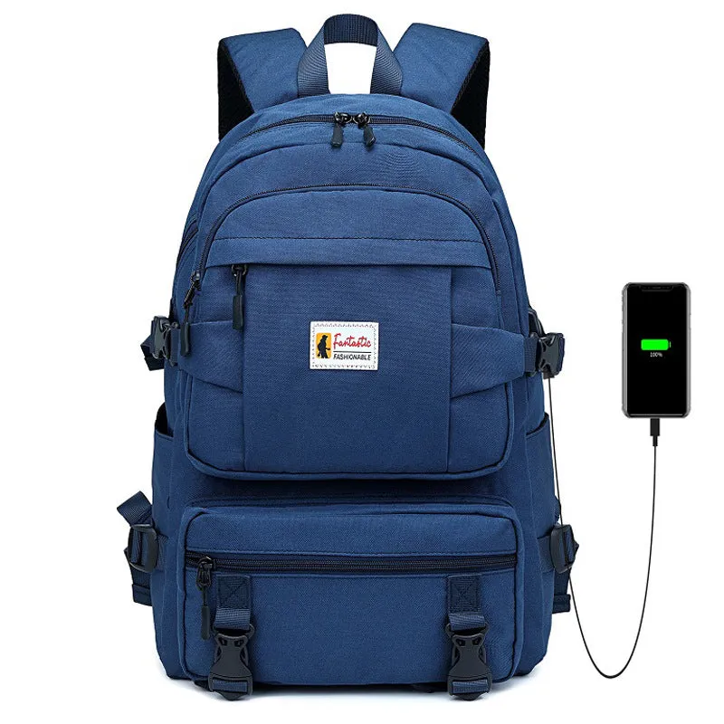Women's Street Fashion Large Capacity Couple Waterproof Backpacks