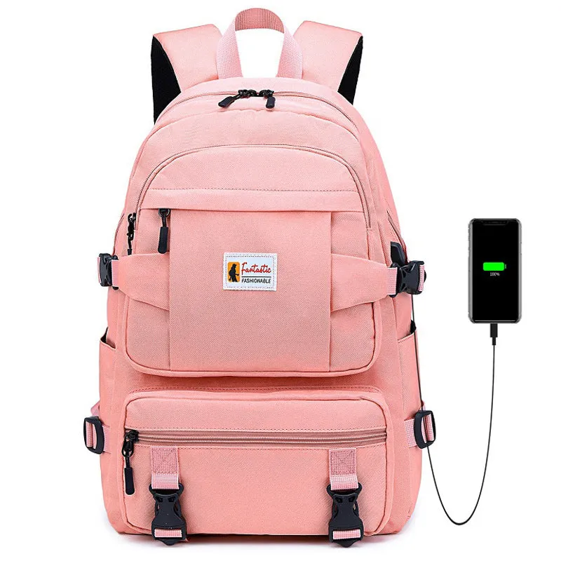Women's Street Fashion Large Capacity Couple Waterproof Backpacks
