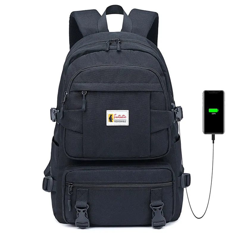 Women's Street Fashion Large Capacity Couple Waterproof Backpacks