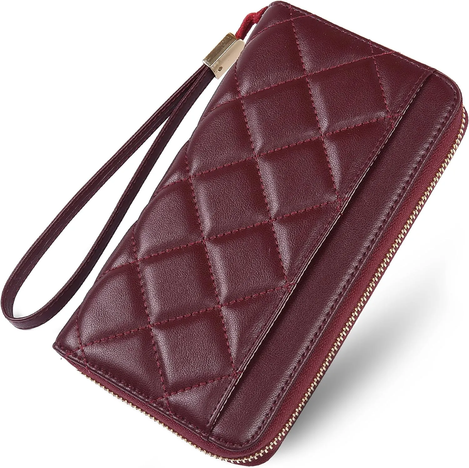 Women's Wallets Large Capacity RFID Blocking Multi Card Case Leather Clutch Wallet Mini Purse Ladies Credit Card Phone Holder Wristlet Wallet