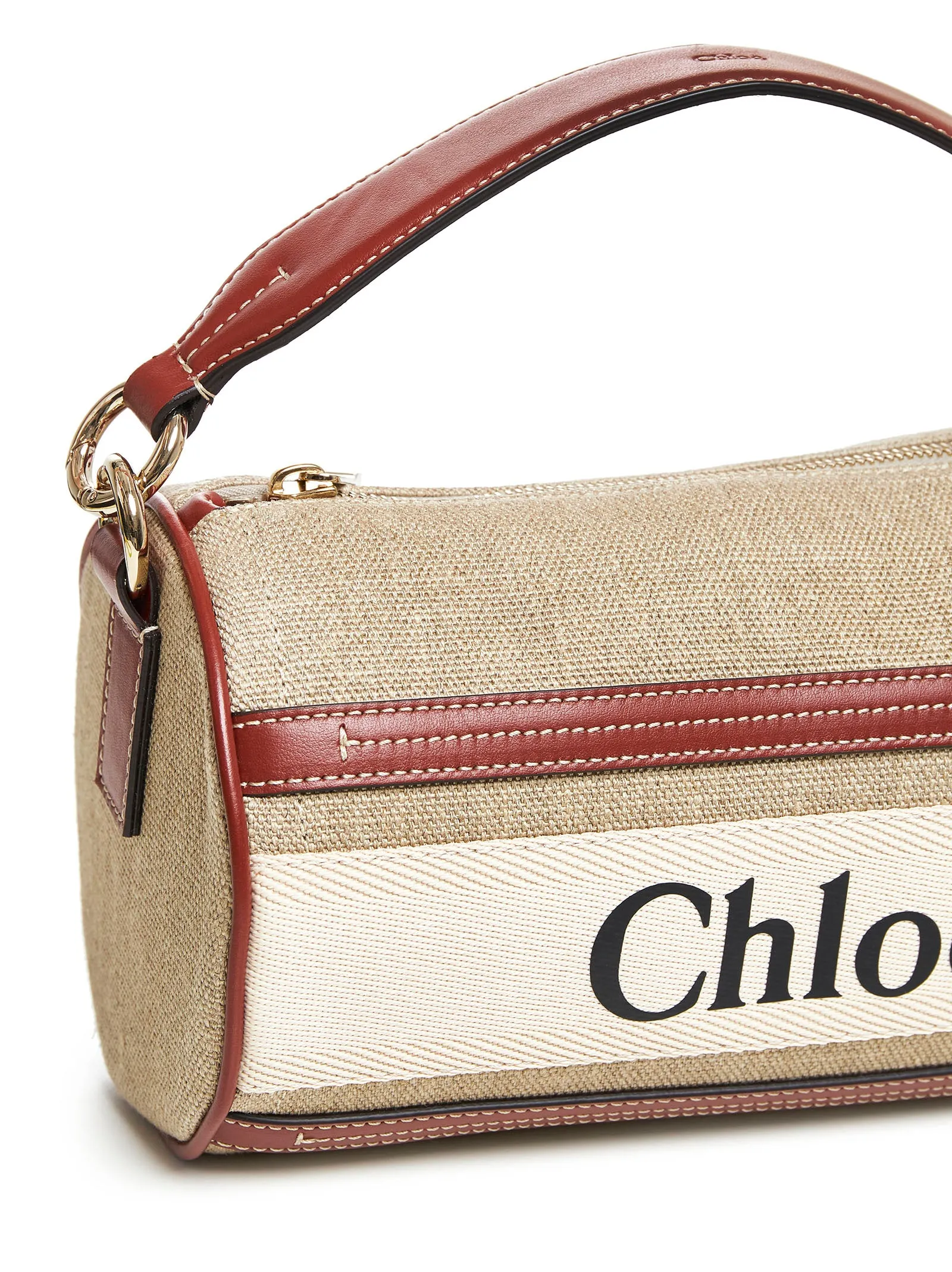 Woody linen tubular bag