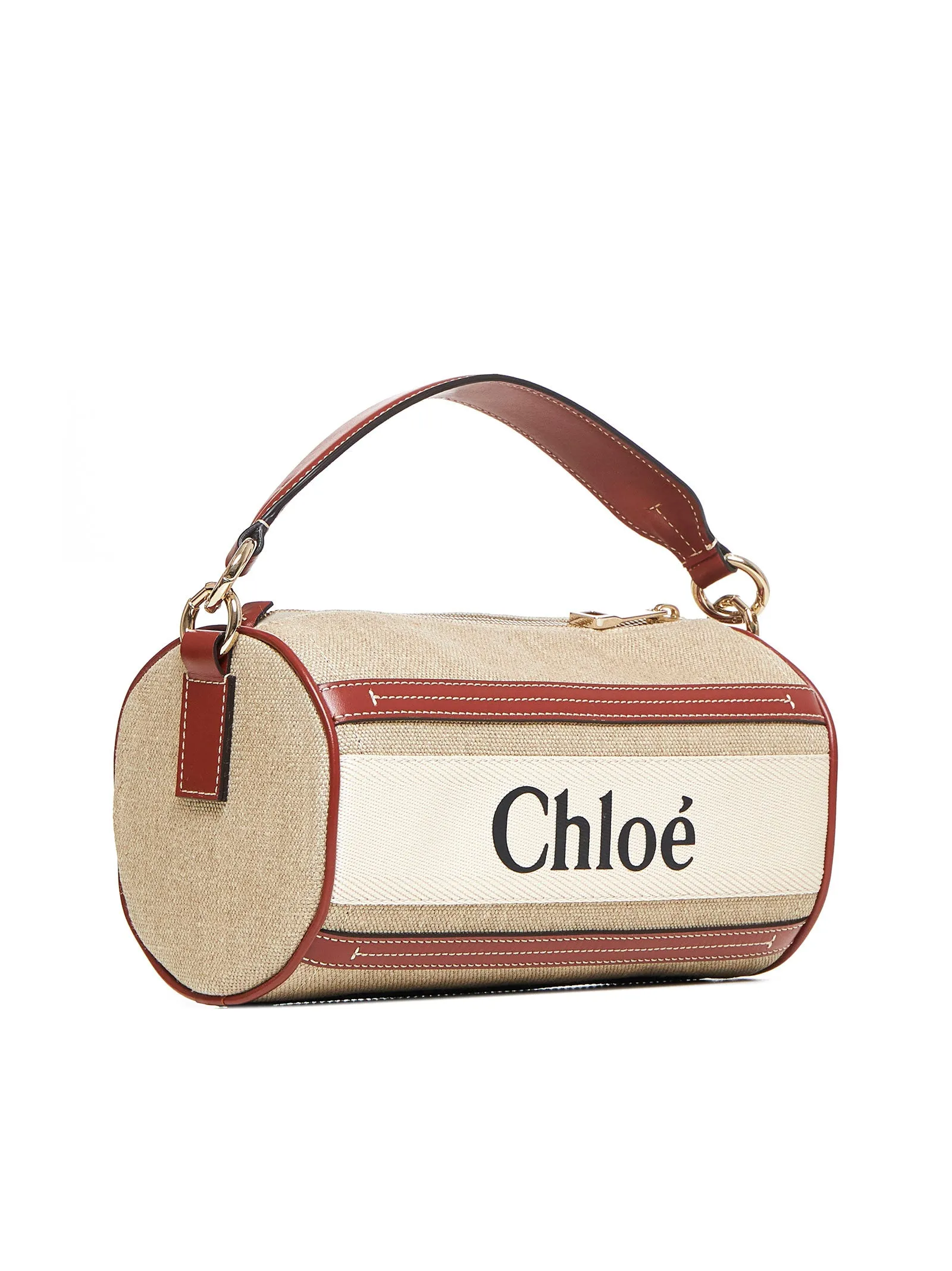 Woody linen tubular bag