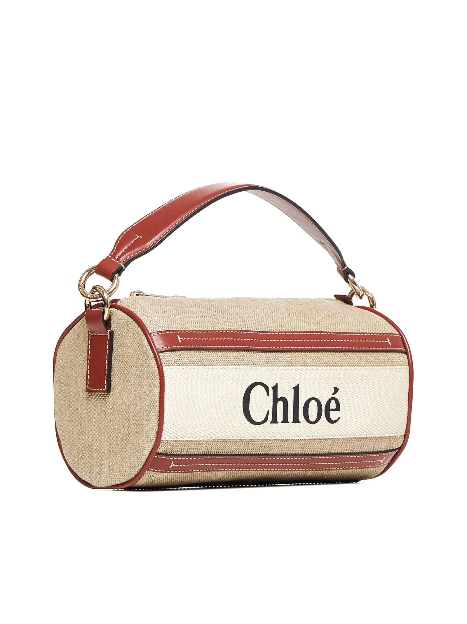 Woody linen tubular bag