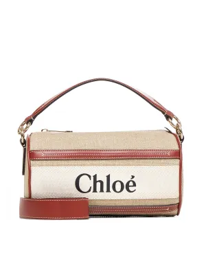 Woody linen tubular bag