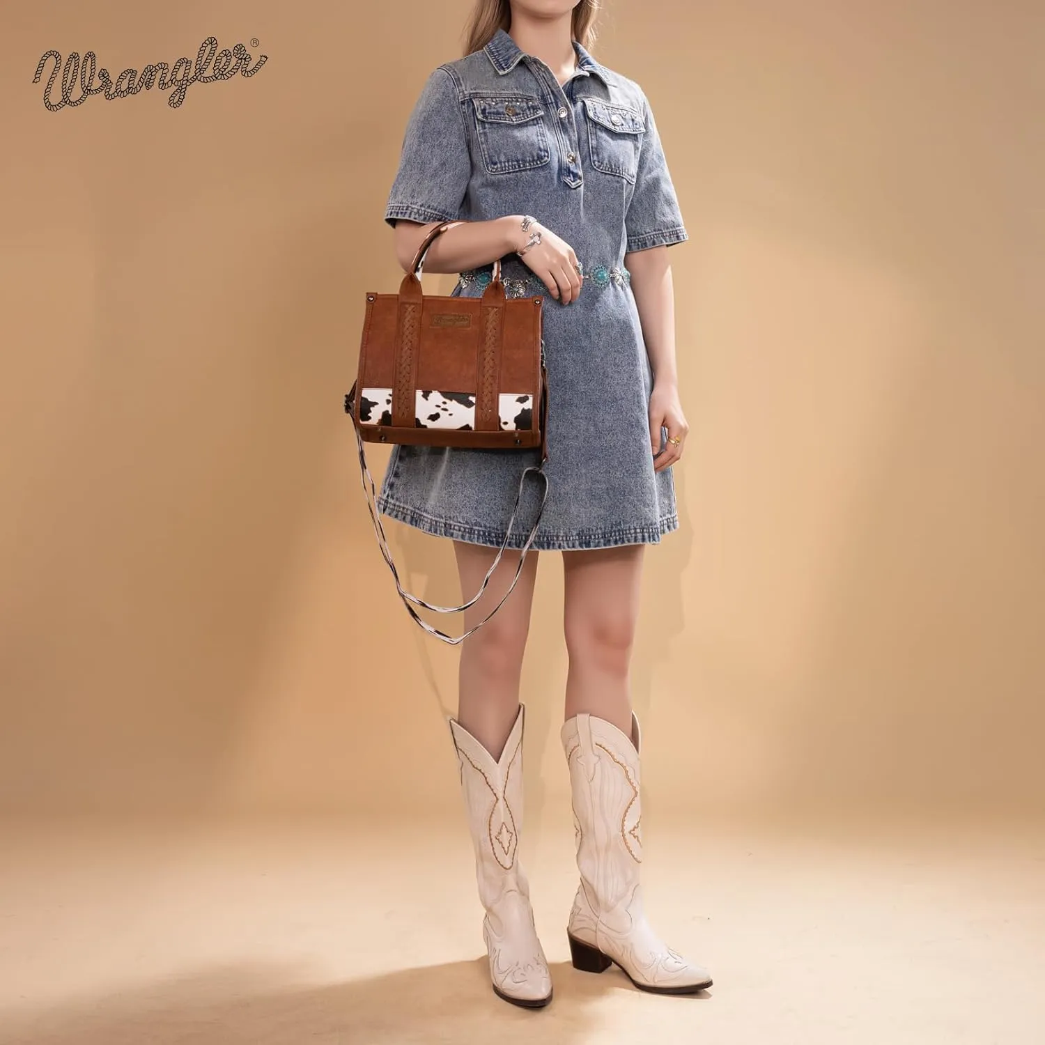 Wrangler Purse for Women Medium Tote Bag Handbags Top-Handle