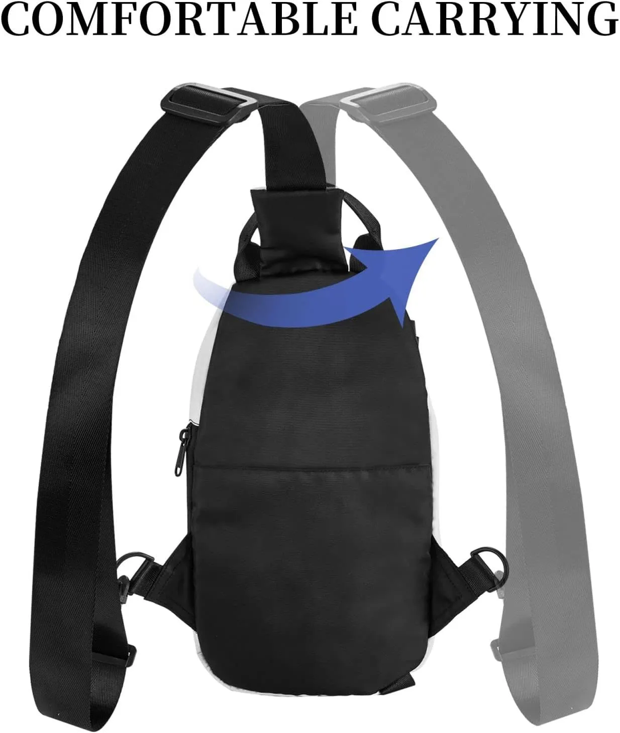 Wurton Basketball Print Travel Crossbody Backpack Bag,Lightweight Sling Bag For Travel Unisex