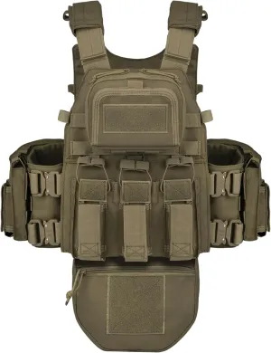 YAKEDA Tactical Training Vest with PALS System - Multi-Pocket Adjustable Straps Quick-Release Buckle for Hunting