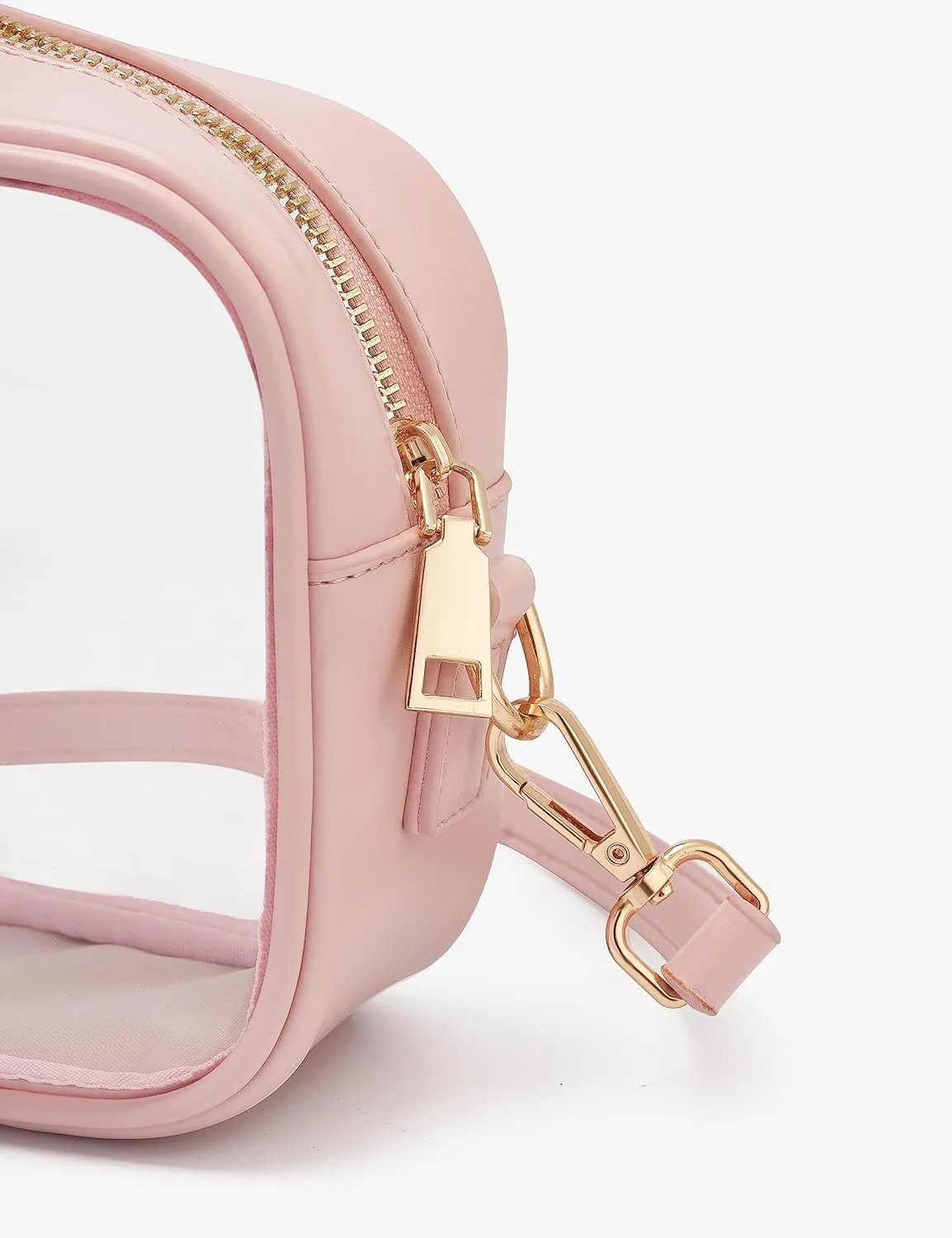 Yarnic Stadium Approved PVC Crossbody Purse - Small Clear Bag with Adjustable Shoulder Strap