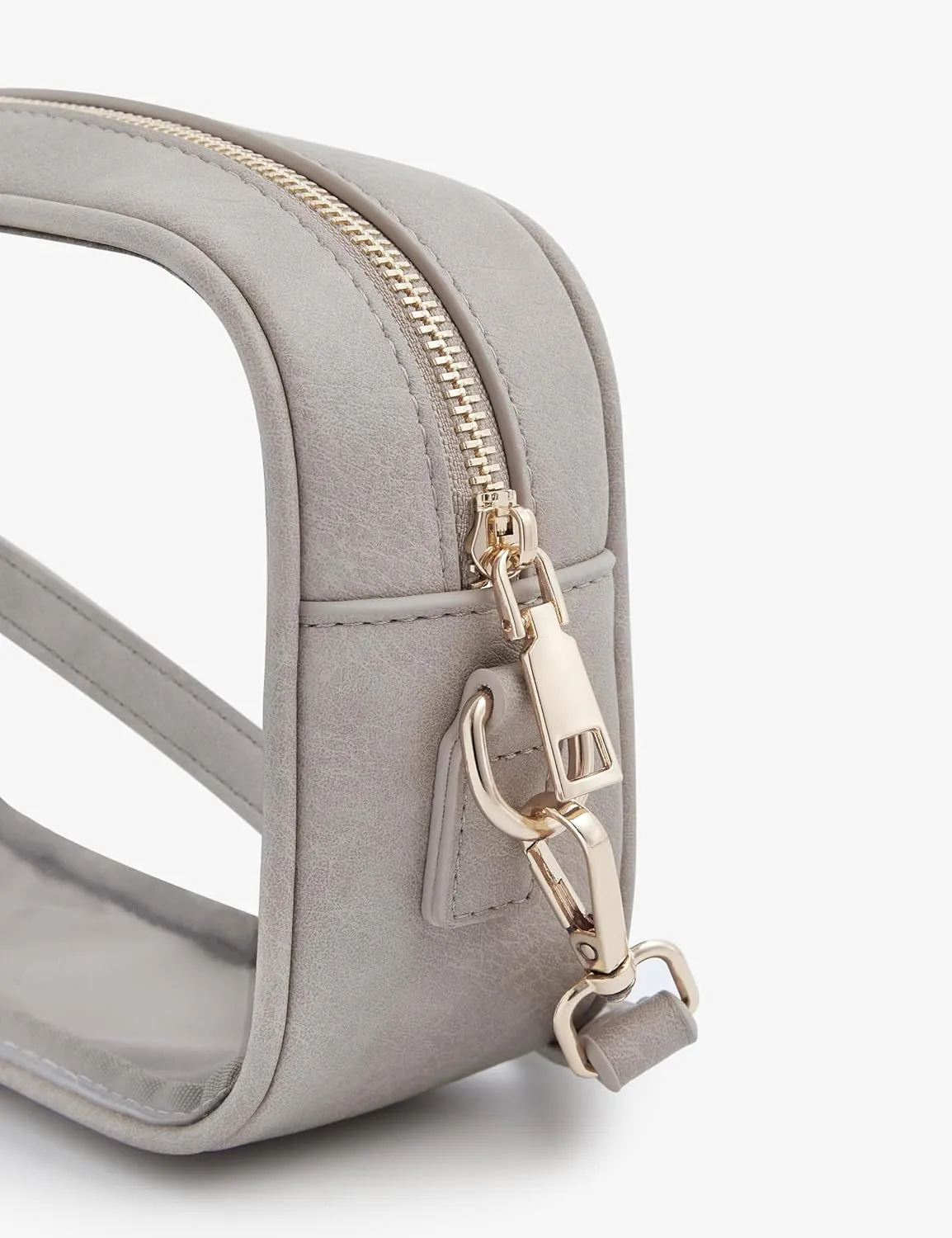 Yarnic Stadium Approved PVC Crossbody Purse - Small Clear Bag with Adjustable Shoulder Strap