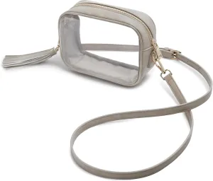 Yarnic Stadium Approved PVC Crossbody Purse - Small Clear Bag with Adjustable Shoulder Strap