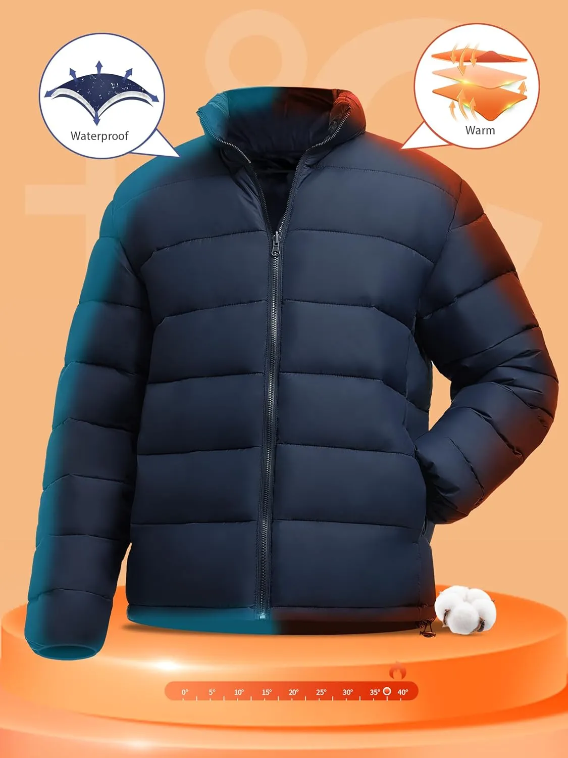 YGREYG Men's 3 in 1 Waterproof Winter Jackets Ski Warm Snow Rain Coat Puffer Liner Hood Windbreaker