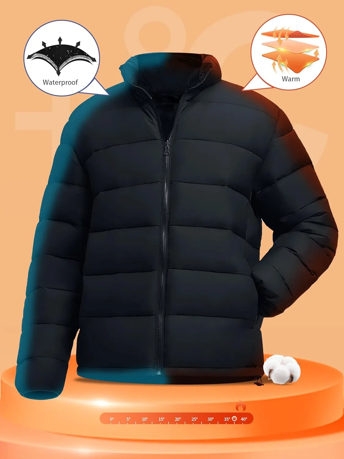 YGREYG Men's 3 in 1 Waterproof Winter Jackets Ski Warm Snow Rain Coat Puffer Liner Hood Windbreaker