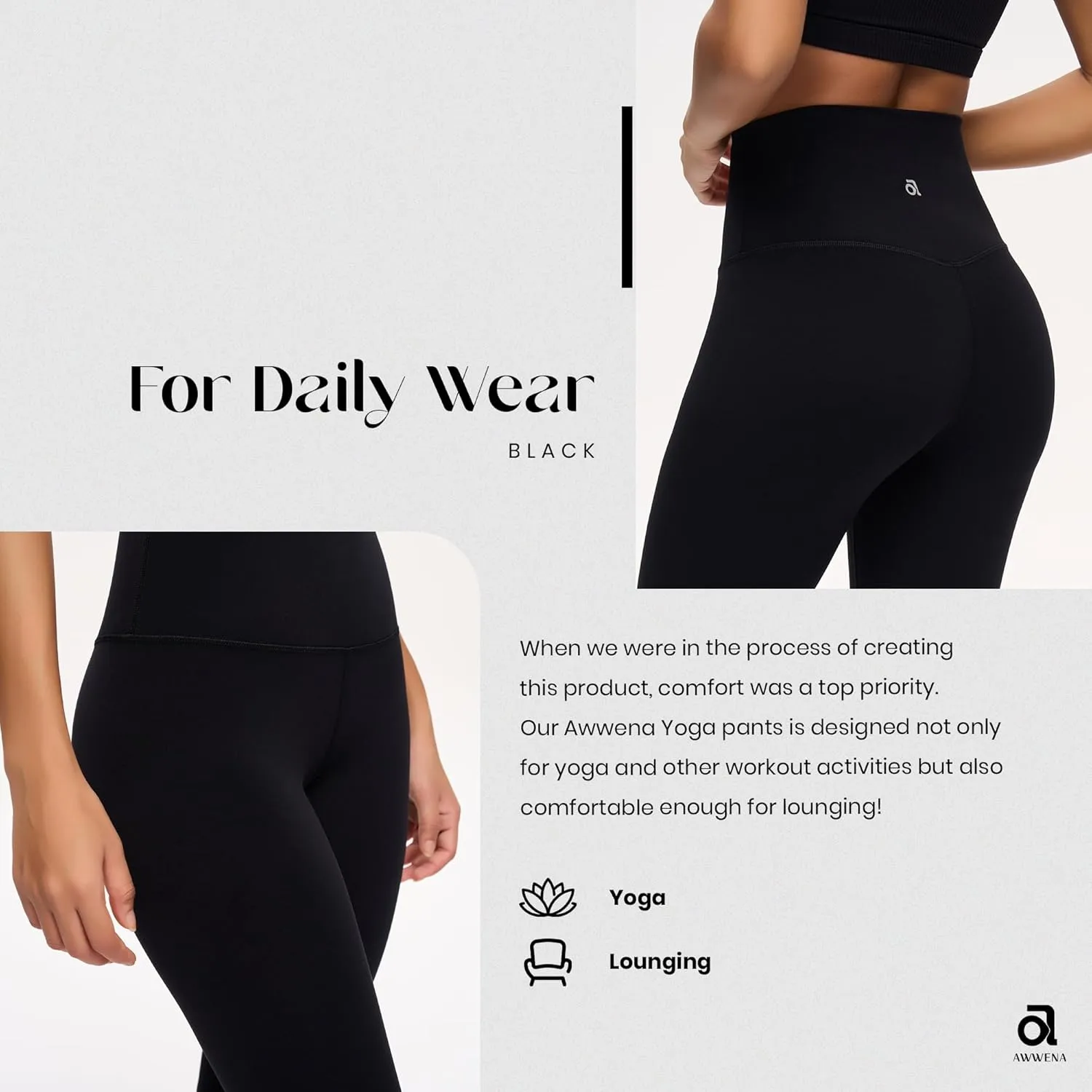 Yoga Wenabutter Workout Leggings for Women Activewear Loungewear Functional Fitness Running Highwaisted Gym Pants 25"