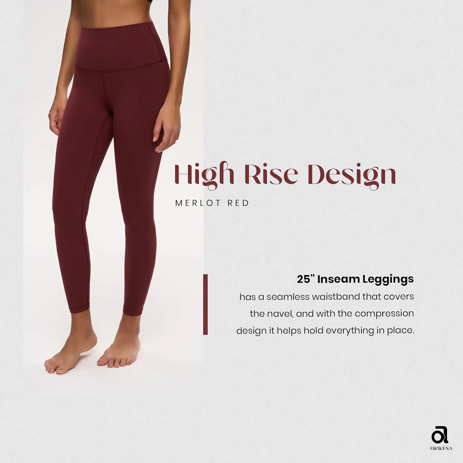 Yoga Wenabutter Workout Leggings for Women Activewear Loungewear Functional Fitness Running Highwaisted Gym Pants 25"
