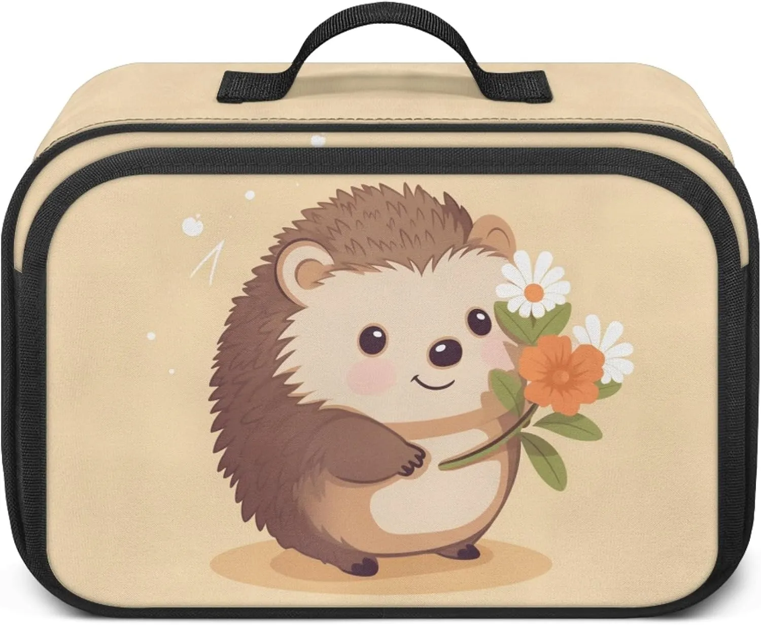 Zanxaintu Cute Hedgehog Small Diaper Bag Mini Lightweight Stroller Organizer Small Diaper Bag Backpack with Pocket Large Space Diapers Purse Stroller Caddy